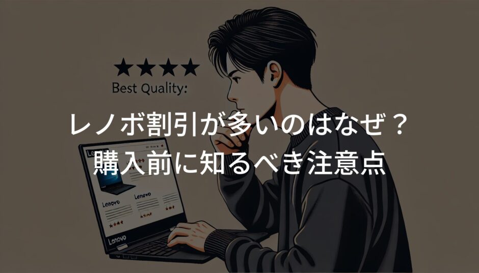 レノボ割引が多いのはなぜ？購入前に知るべき注意点