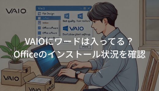 VAIOにワードは入ってる？購入時にOfficeのインストール状況を確認